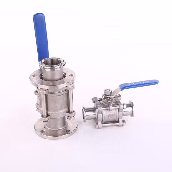 Válvula de esfera de vácuo manual de aço inoxidável 3PC Kf/CF