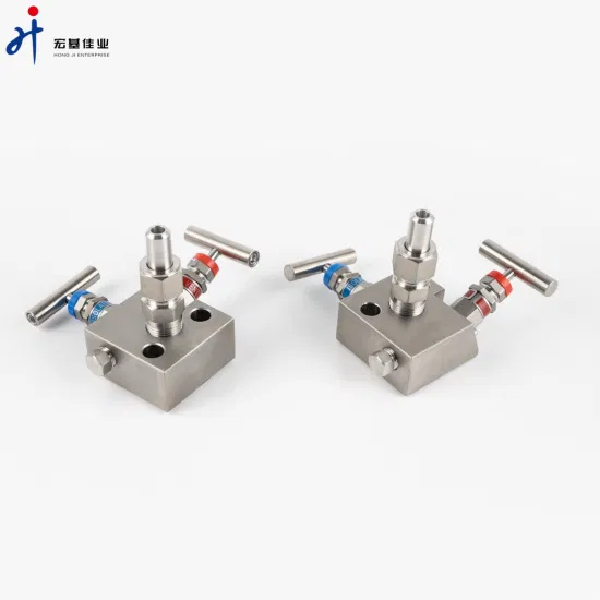Coletores de válvula de 2 vias integrados de alta pressão e alta temperatura em aço inoxidável