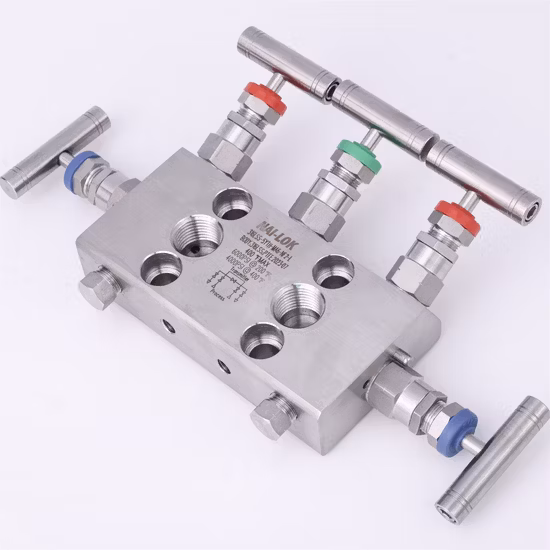 Coletores de válvula de 2 vias integrados de alta pressão e alta temperatura em aço inoxidável